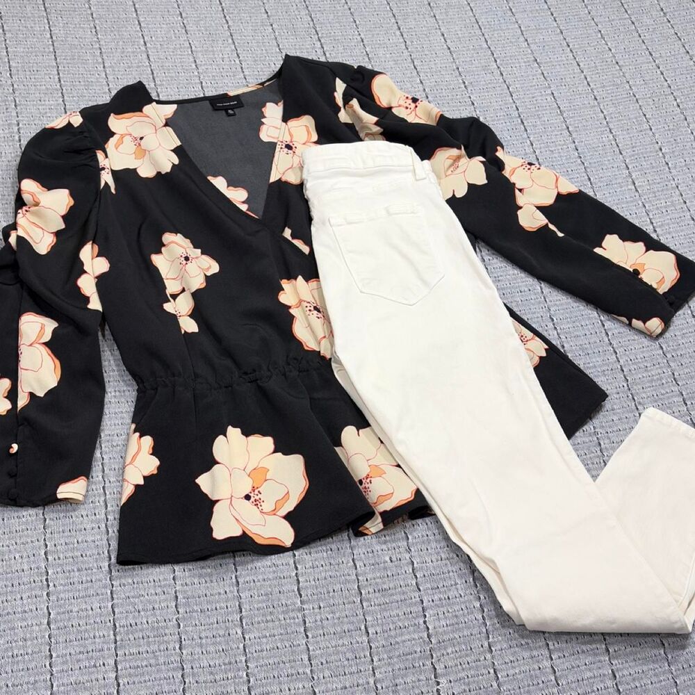 Who-what-wear Women's floral peplum Blouse